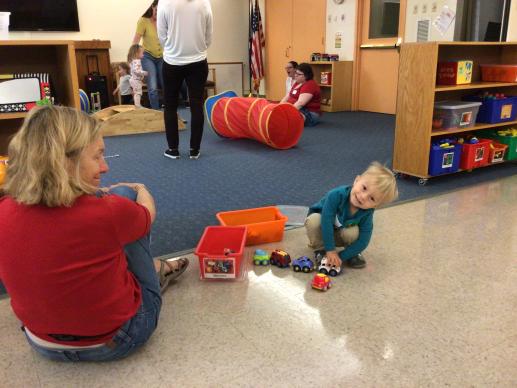 Playing together at the Parent/Child Workshop!