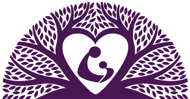 Family Place Libraries tree icon purple half-circle