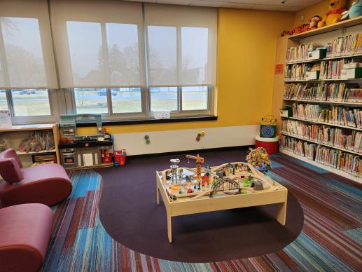 Play area in the Children's Room at Island Trees Public Library