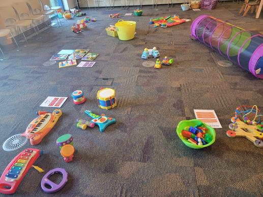 Some stations ready for the Parent Child Workshop