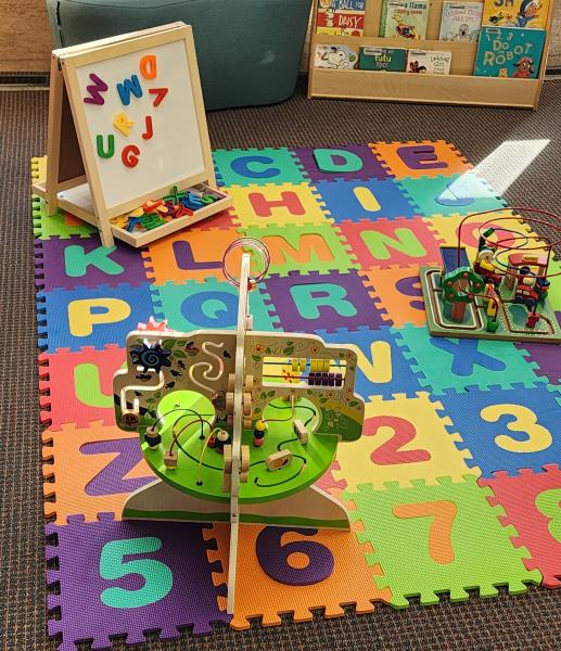 Children's toys in a children's space