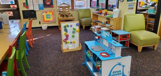 One of our play areas in the Children's Dept.