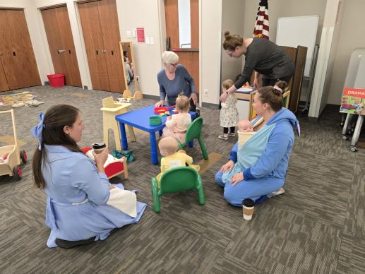 One session of the Play & Learn program was during October 31 and families got dressed up in costumes to have fun together.