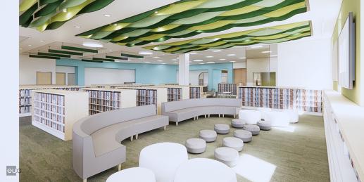 Architect's rendering of story time area