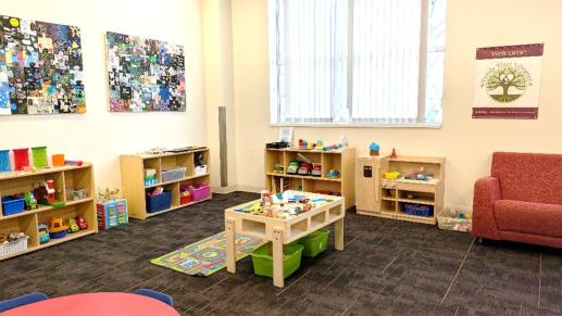 Overview of Children's area at the Berea Branch.