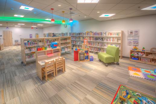 View of a library children's area 