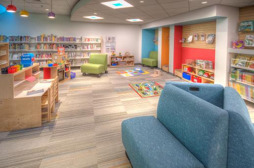 View of a library children's area 