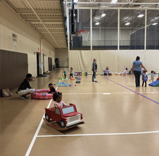 Parents enjoy watching their children play.
