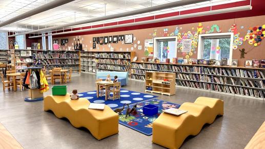 Octavia Field's Branch Family Place Library - with children's toys and seating 