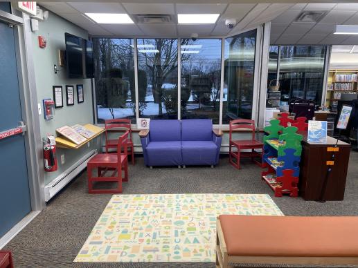 Adult seating in play area