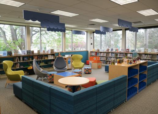The newly renovated Dr. Sylvia Maxson Children's Library Play Space