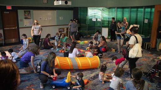 Parents and Children at Allen Public Library's Parent Child Playtime