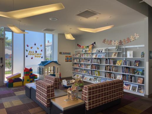 Playhouse and Board Books Seating Area
