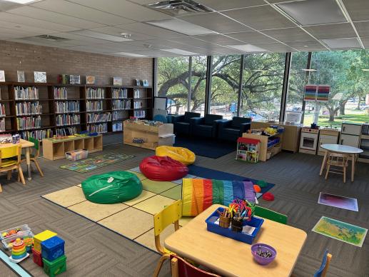 Set up for Play Learn and Grow, our Family Place workshops