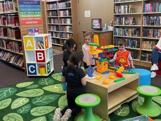 Children's play space in main library.