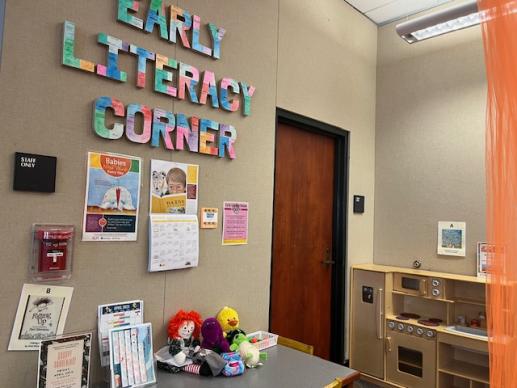 early literacy corner - activity follows monthly SC Day by Day calendar