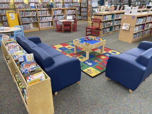 Lego table and sitting area