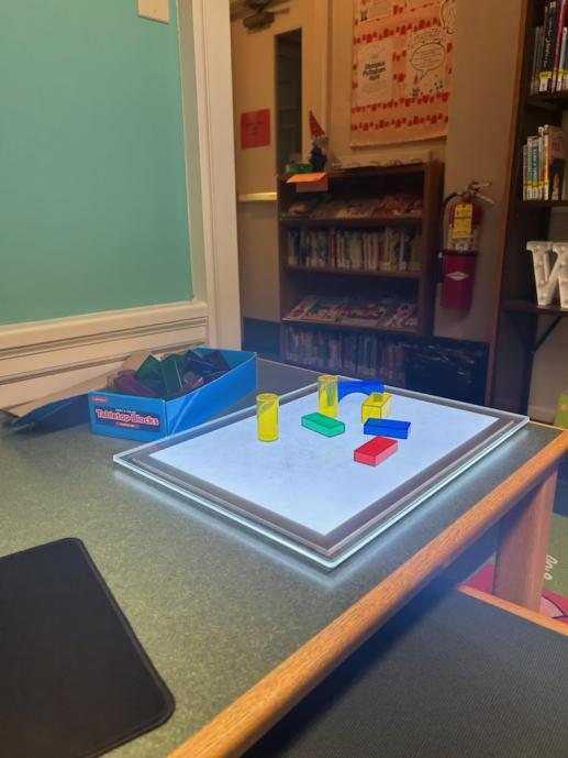 Light table for children to play with