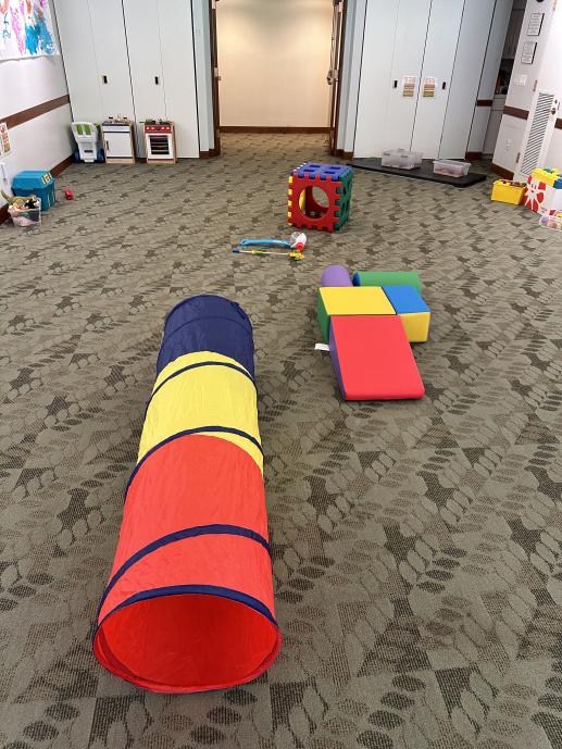 Photo of some of the room set up for Family Place Workshop