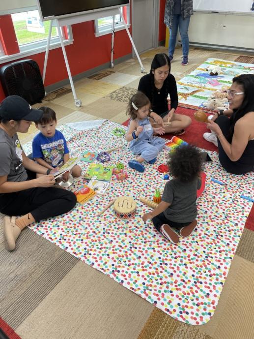 Families enjoy the Play & Learn series by connecting with each other and local early childhood professionals.