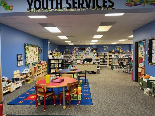 Main play area located in the Children's Department of R.F. Meador Branch Library