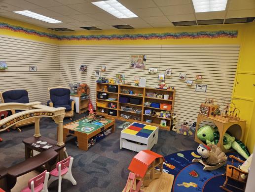 Mengle Memorial Library Family Place space where families play together.