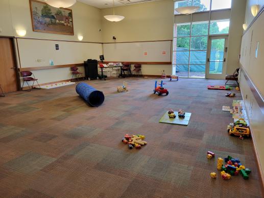 Meeting Room used for the parent/child workshops we call Play, Learn, & Grow