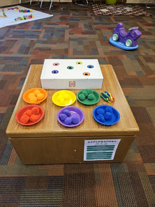 One of the activities at our Exploratory Station during a Play, Learn and Grow workshop