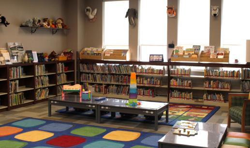 Main portion of room for programs