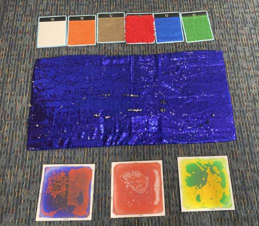 Sensory items children can touch to feel and see different sensations.