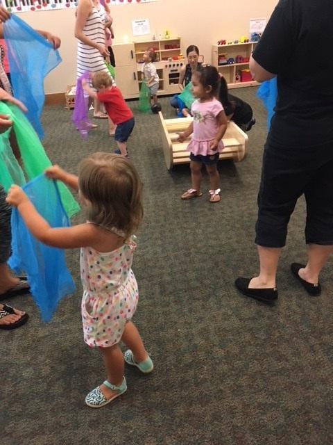 Circle time with Kindermusik at the Harker Heights Public Library Stepping Stones Program.