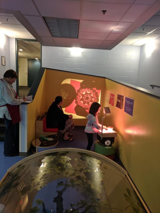 Playing with light at Little Makers in our new Early Childhood Learning Room