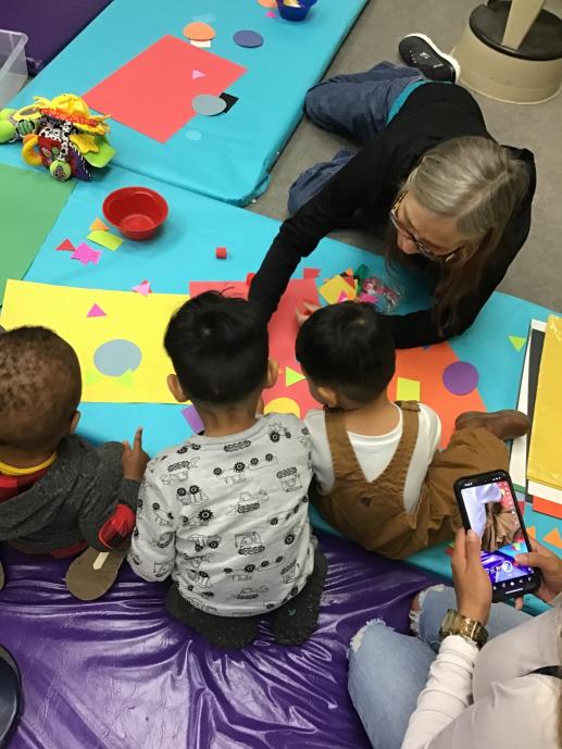 Shapes Collage Activity at Family Place Workshop