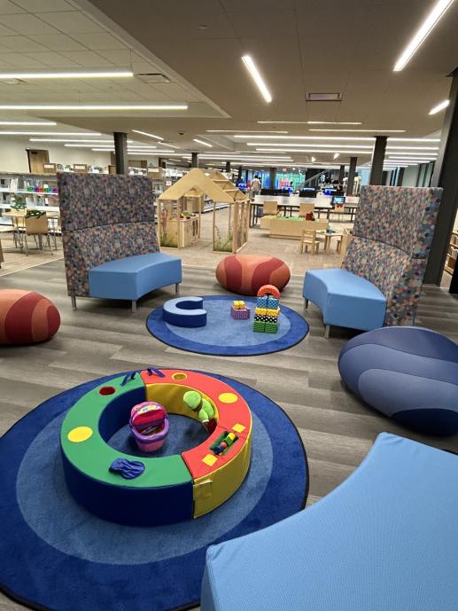 Image of the play area specifically for babies and toddlers at the Traphene Hickman Cedar Hill Library