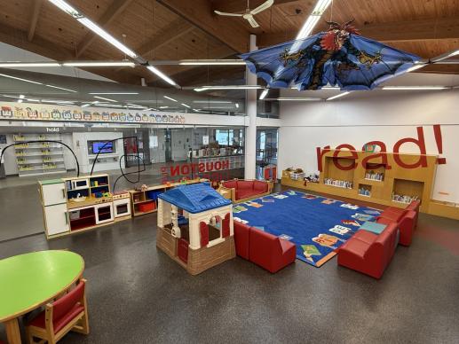 The main floor of our children's area